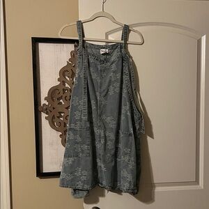 ARULA Blue Floral Women Jeans Overalls